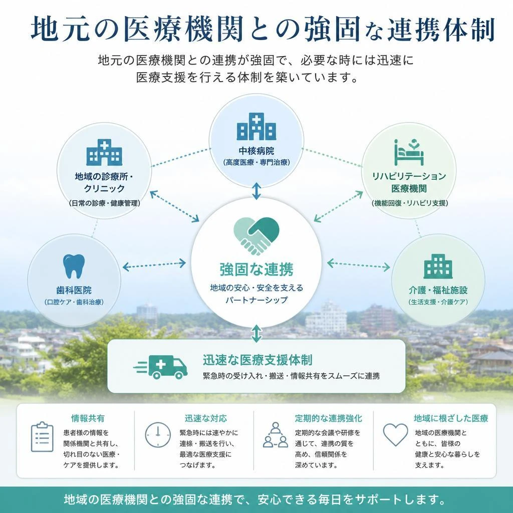 地元医療機関との強固な関係